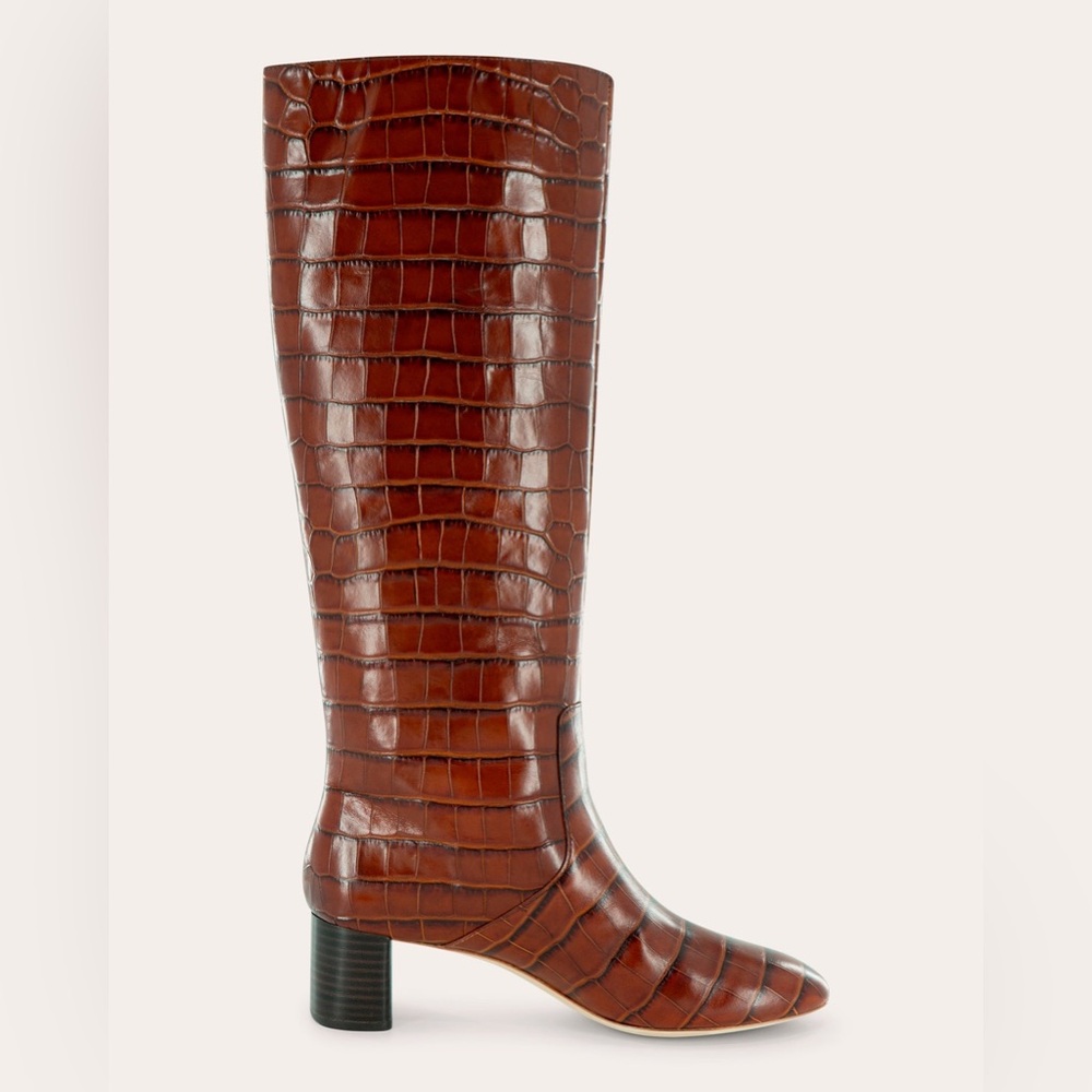 Loeffler Randall Chesnut Gia Tall Boot leather red heeled boots